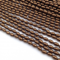 Бусины Майорка Рис 3*6мм, цвет Шоколад; нить 40см