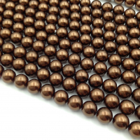 Бусины Майорка Шар 8мм, цвет Шоколад; нить 40см