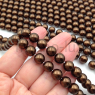 Бусины Майорка Шар 10мм, цвет Шоколад; нить 40см