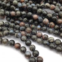 Натуральный Глаукофан, шар 8мм; нить 38см