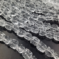 Синтетический Кварц, свободная форма 10-12мм; нить 39см