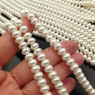 Жемчуг имитация Майорка белая, Рондель 5.5*8мм; нить 39см