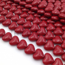Сердце Майорка 13*15мм, Deep RED цвет; 10 бусин 