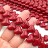 Сердце Майорка 13*15мм, Deep RED цвет; 10 бусин 