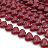 Сердце Майорка 13*15мм, Бургунди цвет; 10 бусин