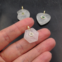 Подвеска Ромб из Горного Хрусталя с фианитом