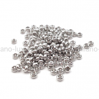 Спейсер бублик 4*1.5мм, Родий; 20 штук  