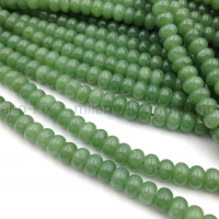 Натуральный Халцедон, зелёное яблоко 8*5мм; нить 38см