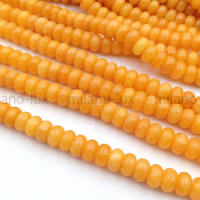 Натуральный Халцедон, янтарный 8*5мм; нить 38см