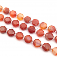 Бусина ювелирная Монета 10.5мм, Сердолик