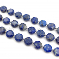 Бусина ювелирная Монета 10.5мм, Лазурит