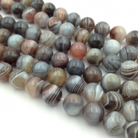 Натуральный агат Ботсвана, шар 12.5мм гладкий; нить 19см