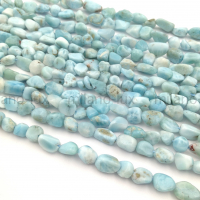 Натуральный Ларимар свободная форма 5-9мм; нить 40см