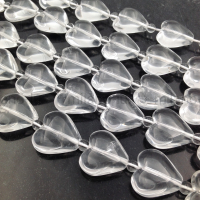 Натуральный Горный Хрусталь Сердце 18мм; 1 бусина