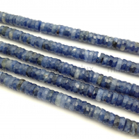 Спейсер ювелирный, Натуральный Содалит 6*2мм; нить 19см