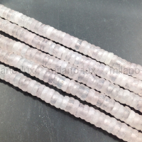 Спейсер, Натуральный Розовый Кварц 6*2мм; нить 19см