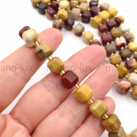 Яшма Мукаит, ювелирный Куб 8мм; 10 бусин