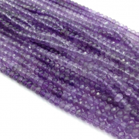 Аметист Натуральный A Grade рондель 4*2.8мм, нить 38см