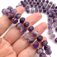 Аметист, ювелирный рондель 9.5*7мм; 10 бусин