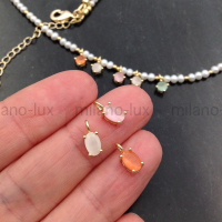 Подвеска mini овал Сердолик цвет; цвет золото  