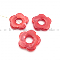 Элемент Цветок акрил 26мм, цвет Красный Агат