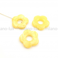 Элемент Цветок акрил 26мм, цвет Жёлтый