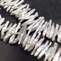 Жемчуг натуральный Палочка Бива A Grade 30-35мм; ПАРА бусин