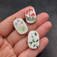 Подвеска Керамическая Овальная 23*15мм на петле 