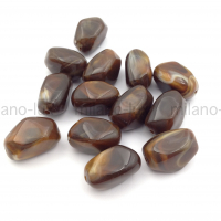 Бусина Акрил, камушек 21*13мм; тигровый