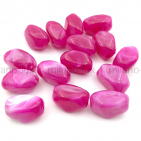 Бусина Акрил, камушек 21*13мм; пурпурный