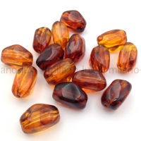 Бусина Акрил, камушек 21*13мм; янтарный
