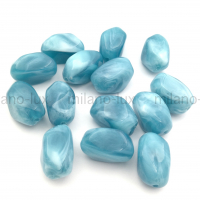 Бусина Акрил, камушек 21*13мм; морской