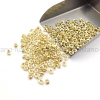 10 штук - Спейсер Овал свободный 3*4.6мм; цвет золото