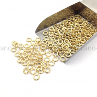 10 штук - Спейсер "Рифлёное кольцо" 6мм; цвет золото