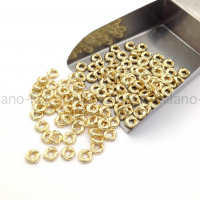 10 штук - Спейсер "канат" 6мм; цвет золото