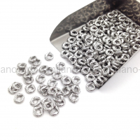 10 штук - Спейсер "канат" 6мм; цвет платина
