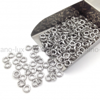 10 штук - Спейсер "мятый" 5.5мм; цвет платина