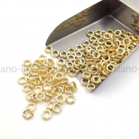 10 штук - Спейсер "мятый" 5.5мм; цвет золото