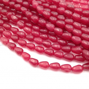 Халцедон бусины 10*7.5мм, форма Гранат; нить 38см