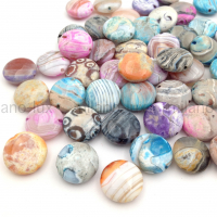 Бусины Агат монета 15-17мм, микс Арт; 5 бусин