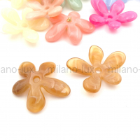 Бусина элемент Цветок из акрила, Карамельный цвет