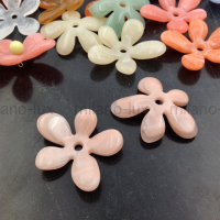 Бусина элемент Цветок из акрила, Пудровый цвет