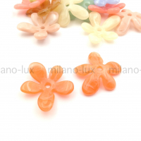 Бусина элемент Цветок из акрила, Апельсин цвет