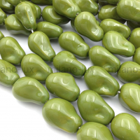 Майорка Барочная 22*15мм, цвет Оливковый; 1 бусина