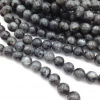 Натуральный Ларвикит, Шар 8.5мм; нить 38см