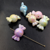 Бусина Конфета 21*12мм, акрил; Сиреневая