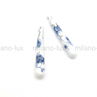 Подвеска керамика Гжель, капля 47мм