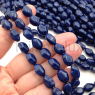 Бусины Майорка, форма камень 11*9мм, Синий лазурит цвет; нить 39см