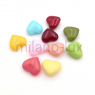 Сердце Майорка 13*15мм, микс из 10-ти цветов; 10 бусин