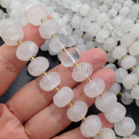 5 бусин Натурального Горного Хрусталя, тыква 12.5*9мм